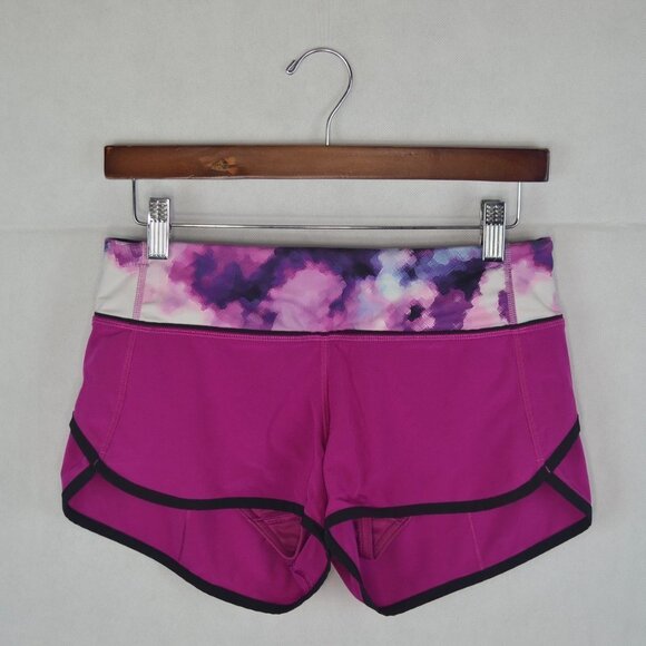 lululemon Run: Speed Shorts Size 4 in Raspberry & Blooming Pixie Multi - Picture 3 of 5